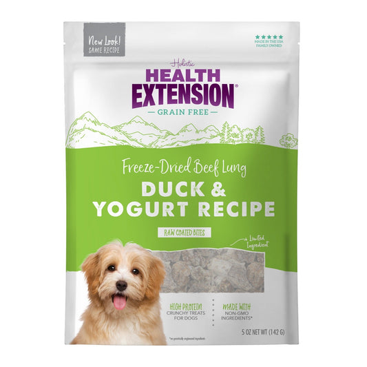 Health Extension Grain Free Bully Puffs Duck & Yogurt Dog Treat 5oz