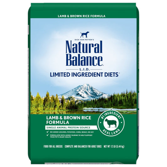 Natural Balance Pet Foods LID Lamb and Brown Rice Dry Dog Food 1ea/12 lb