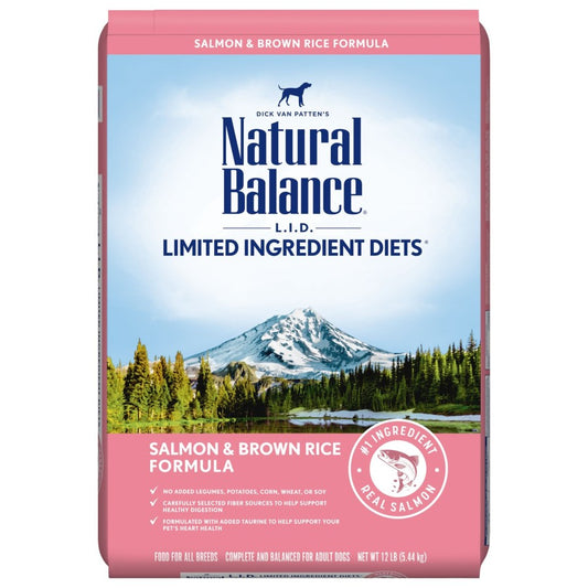 Natural Balance Pet Foods LID Salmon and Brown Rice Dry Dog Food 1ea/12 lb