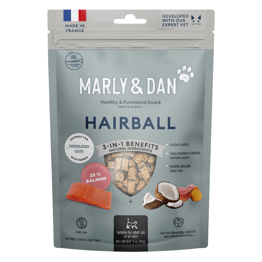 Marly & Dan Hairball Relief Recipe - Salmon Treats for Cats