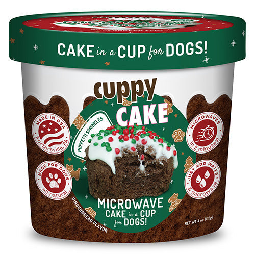 Cuppy Cake - Microwave Cake in A Cup - Gingerbread Flavored with Pupfetti Sprinkles