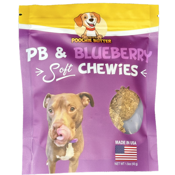 / Pet Treats - Dog Baked Dog Treat Soft Chewy Collection 1.5oz pb & Blueberry